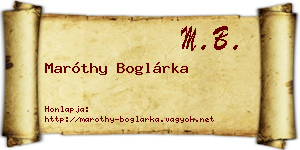 Maróthy Boglárka névjegykártya