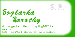 boglarka marothy business card